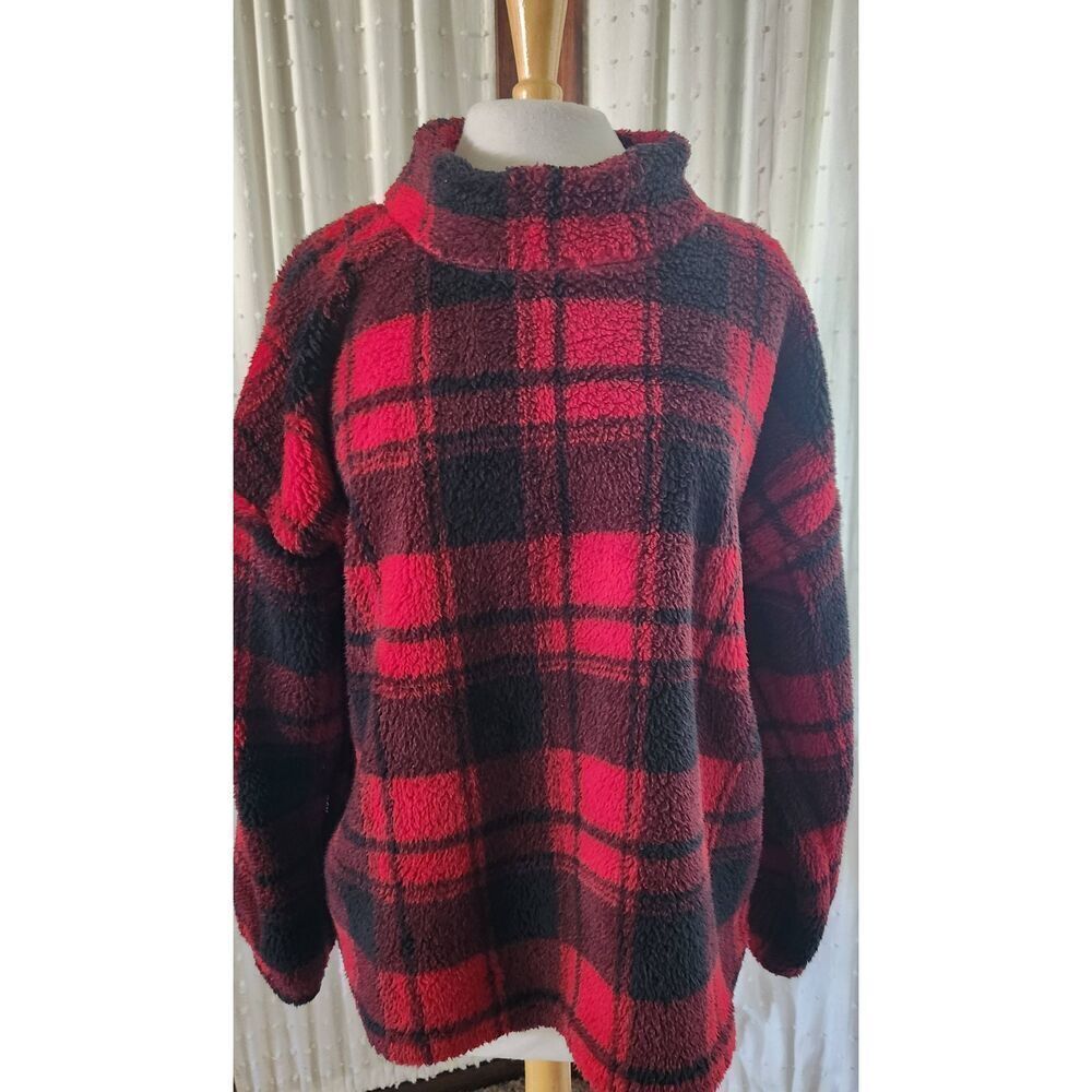 S33 Maurices plaid sherpa fall pullover